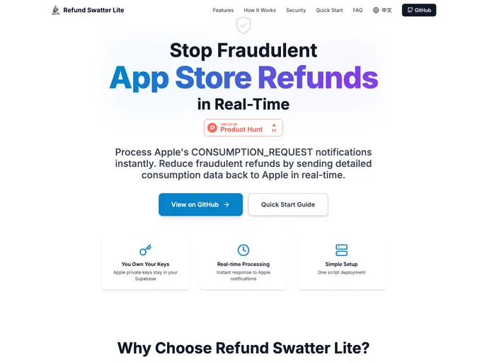 screenshot of Refund Swatter Lite