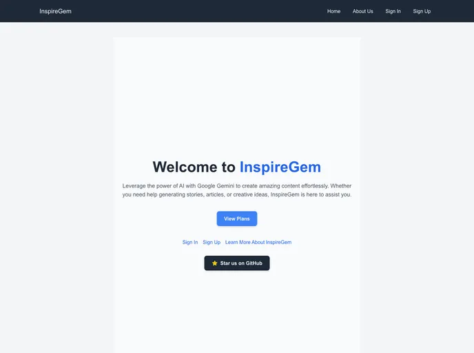 screenshot of InspireGem