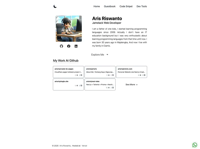screenshot of Arisris.com