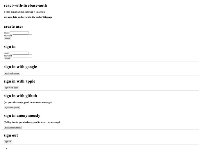 React With Firebase Auth screenshot