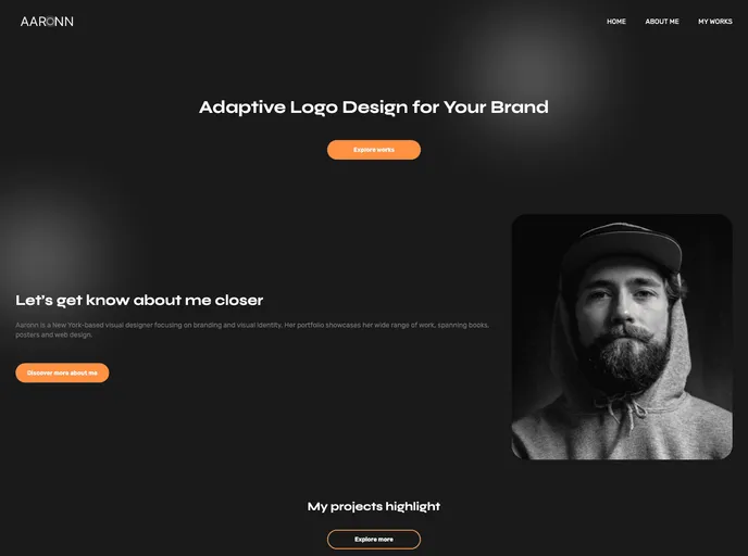 Portfolio Tailwindcss screenshot