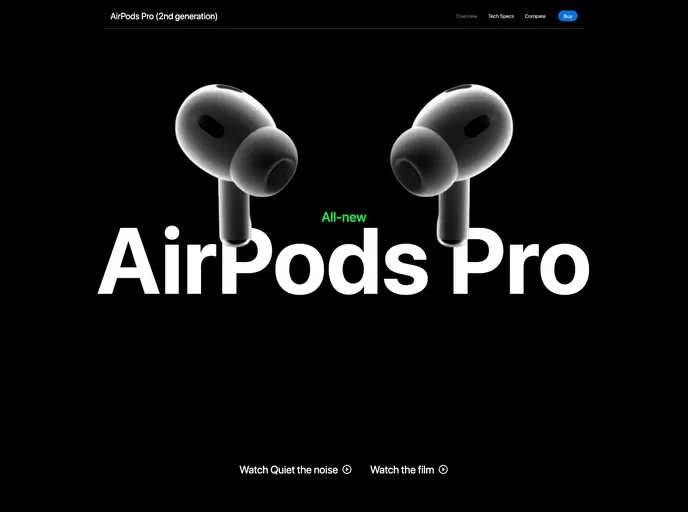 screenshot of Apple Airpods UI