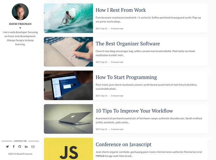 screenshot of Flexible Jekyll
