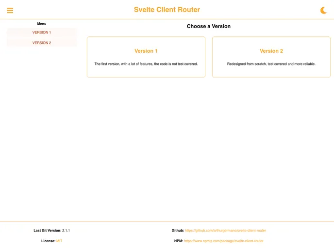 Svelte Client Router screenshot