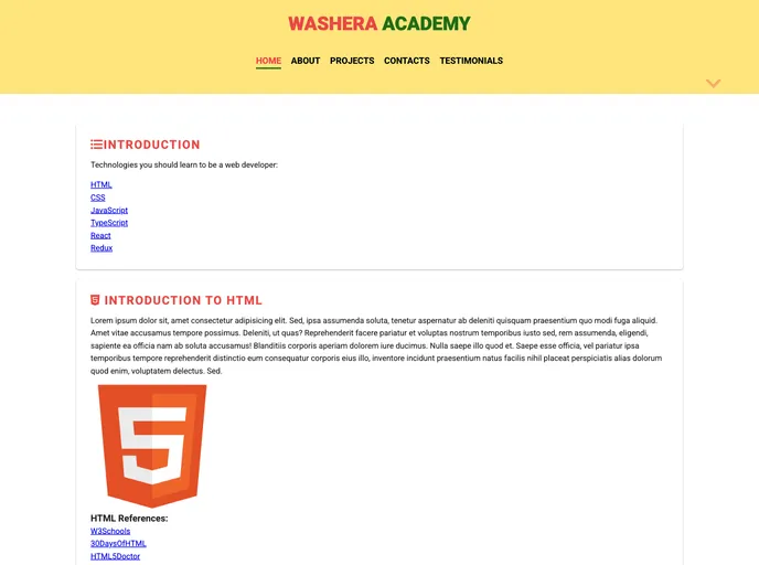 screenshot of HTML CSS Website Template