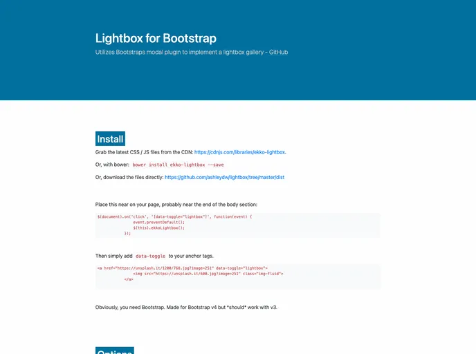 screenshot of Lightbox