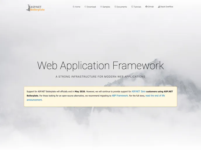 screenshot of Aspnetboilerplate