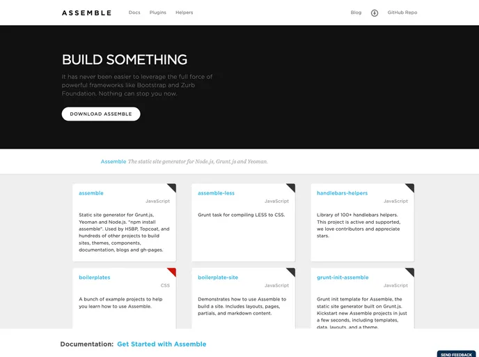screenshot of Boilerplates