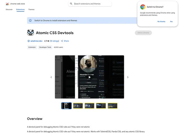 Atomic Css Devtools