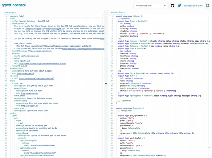 Typed Openapi screenshot