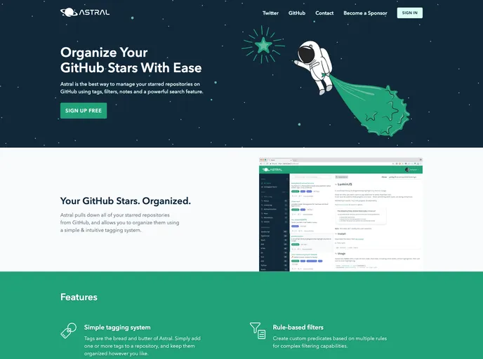 screenshot of Astral