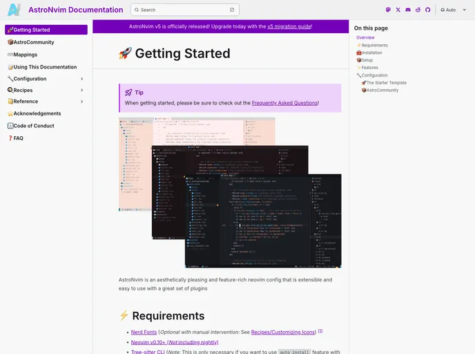 screenshot of Docs