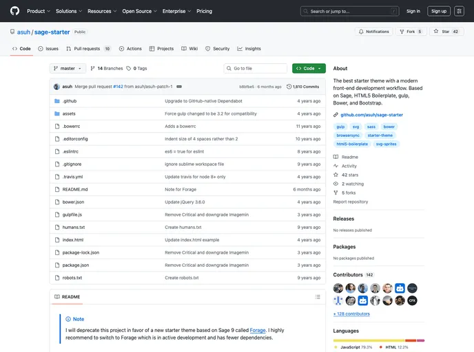 screenshot of Sage Starter