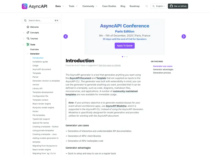 screenshot of Generator