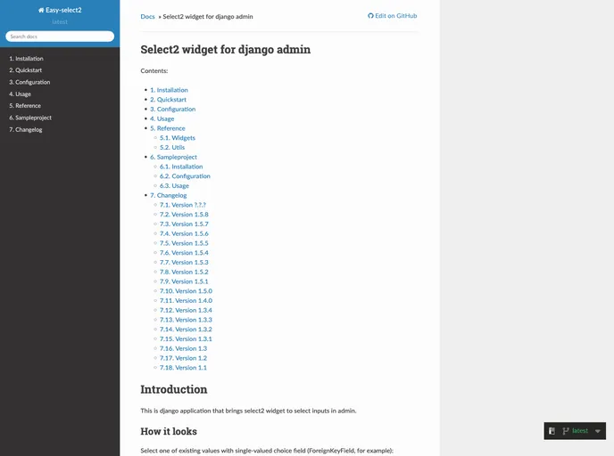 screenshot of Django Easy Select2