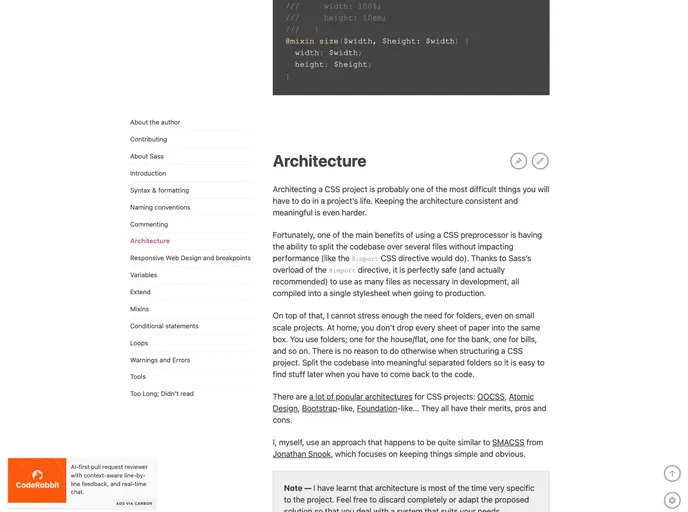screenshot of Sass Boilerplate
