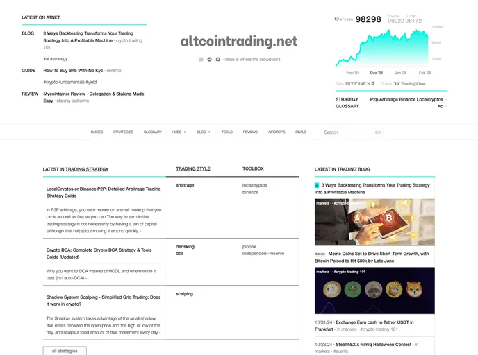 screenshot of Website