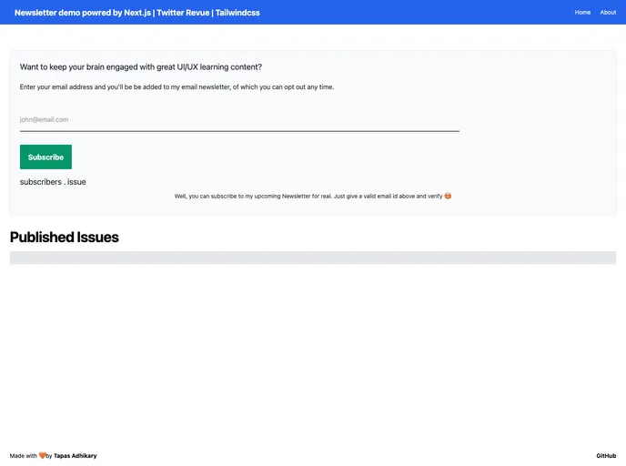 Next Starter Revue Tailwind screenshot