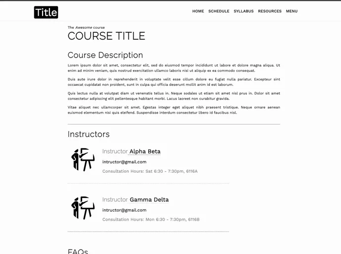 screenshot of Orca_web_template