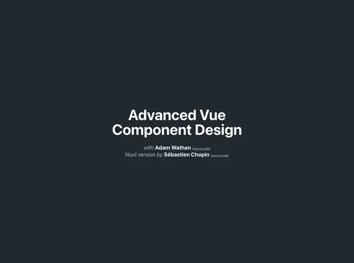 screenshot of Vueconfto Nuxt