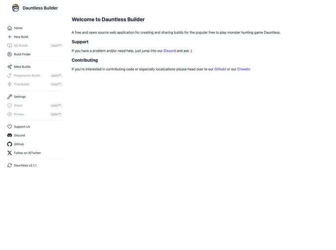 Dauntless Builder screenshot