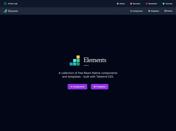 screenshot of Elements