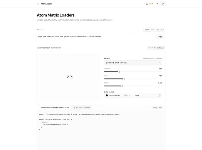 AtomLoader screenshot