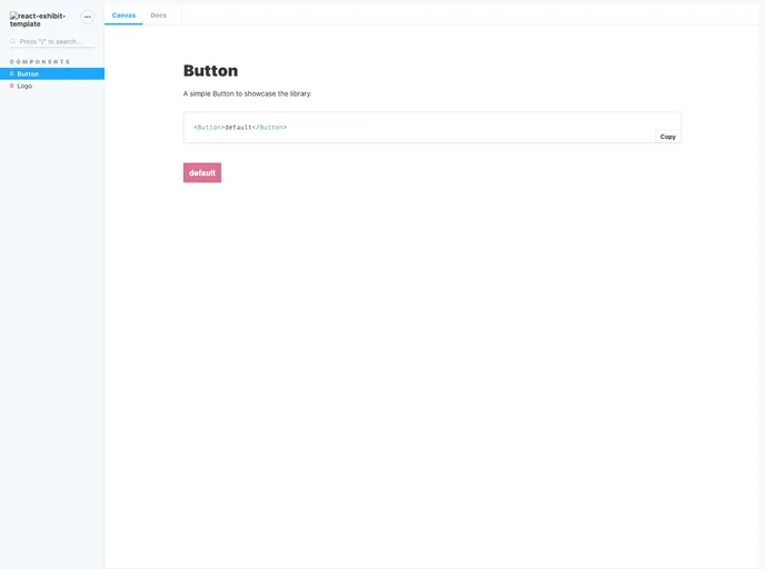 screenshot of Generator React Exhibit