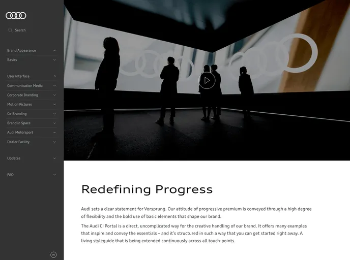 screenshot of Audi UI