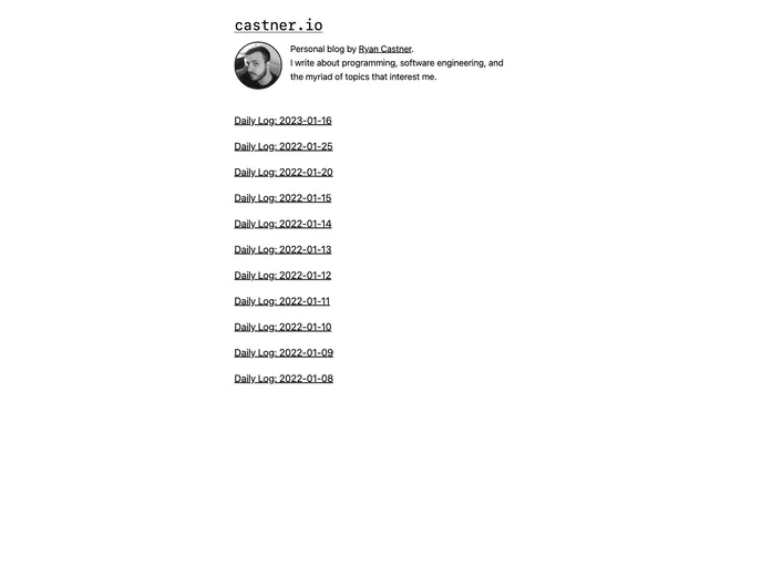 screenshot of Castner.io