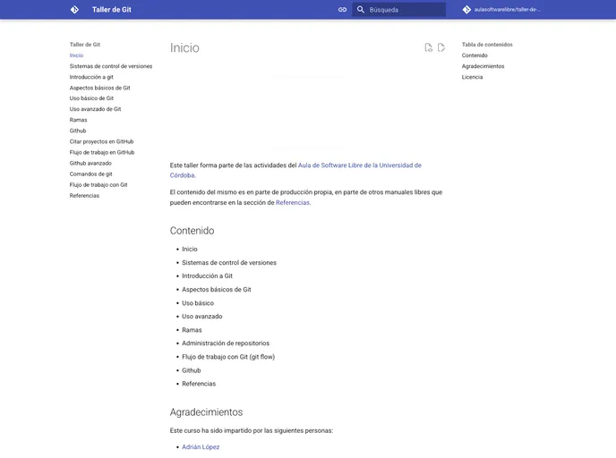 screenshot of Taller De Git