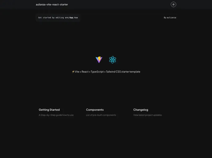 Vite React Starter screenshot