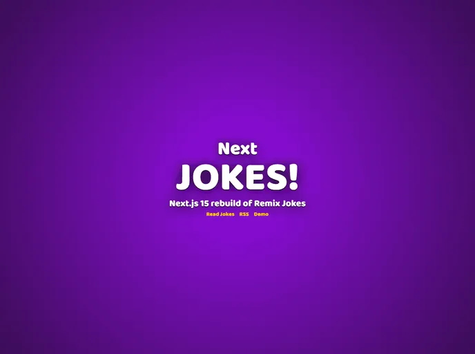 screenshot of Next15 Remix Jokes Rebuild