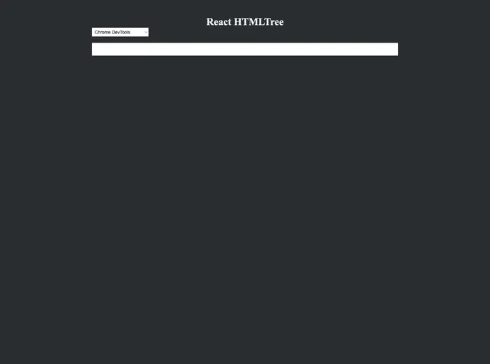 screenshot of React Htmltree
