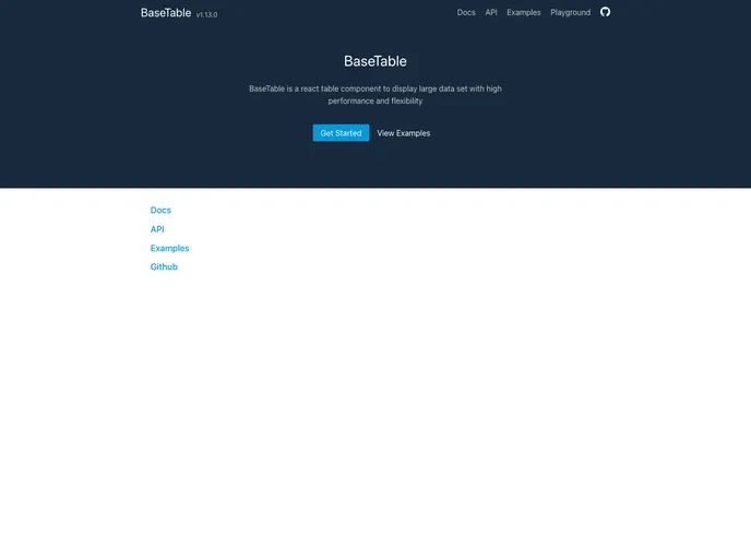 React Base Table
