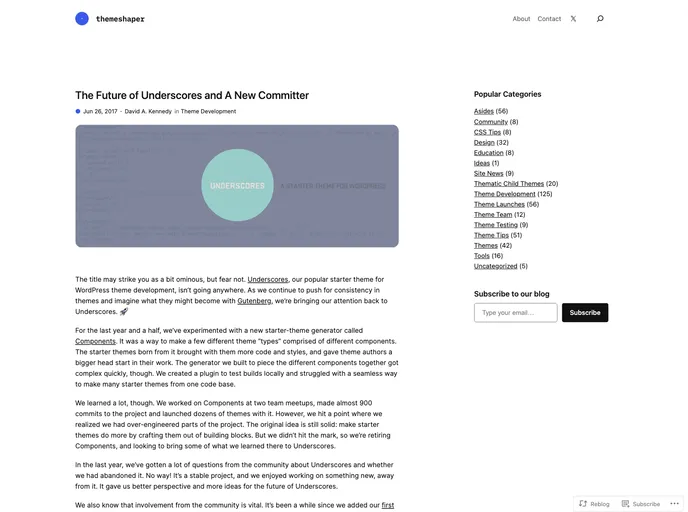 screenshot of Components.underscores.me