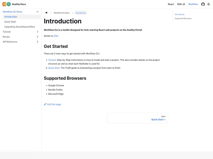 screenshot of Availity Workflow