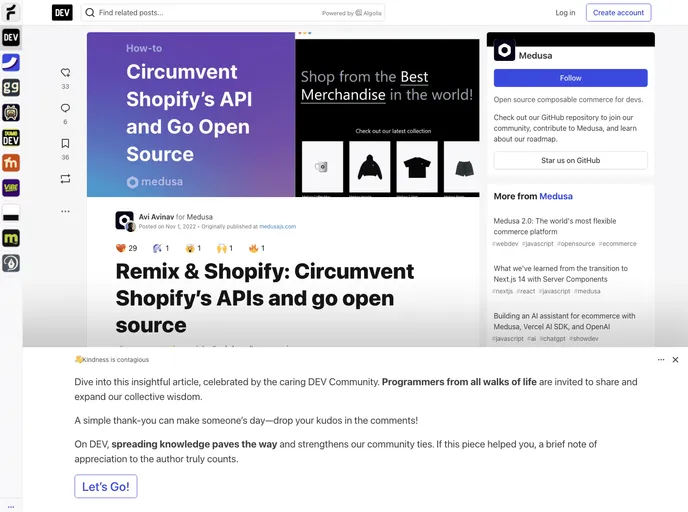 screenshot of Medusa Remix Ecommerce