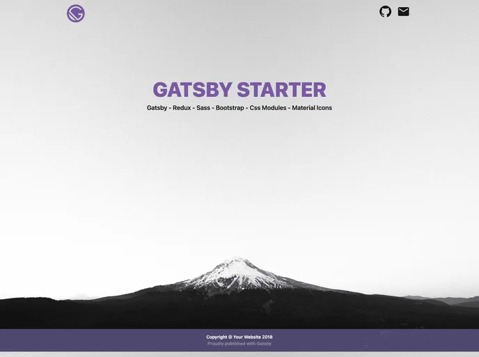 screenshot of Gatsby Redux Starter