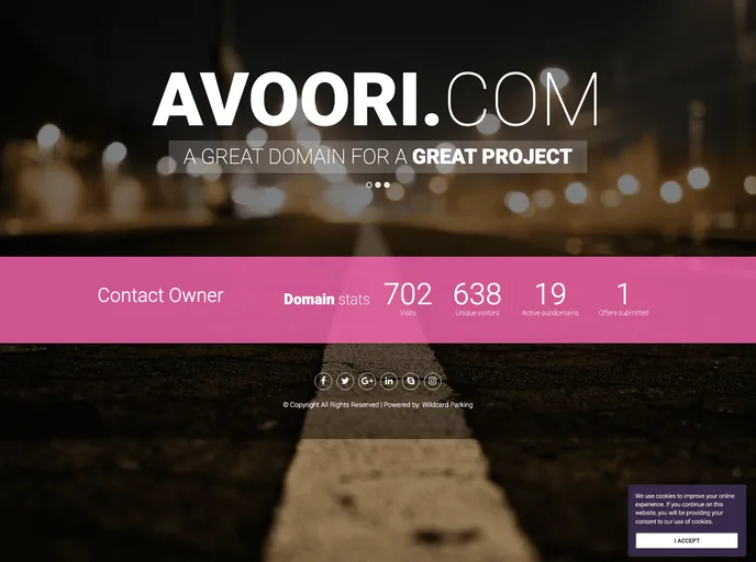 screenshot of Domain Parking Page