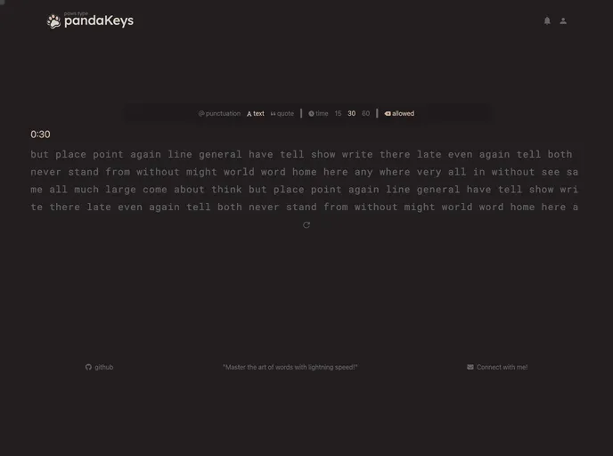 screenshot of PandaKeys