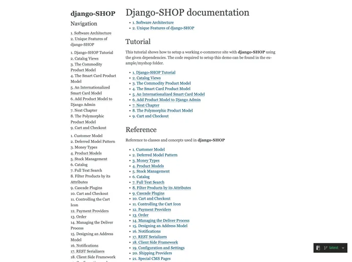 screenshot of Django Shop