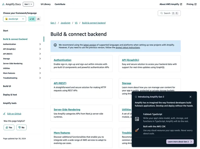 Amplify Js screenshot