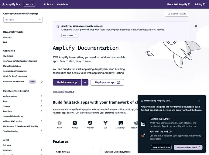 Amplify Next Pages Template screenshot