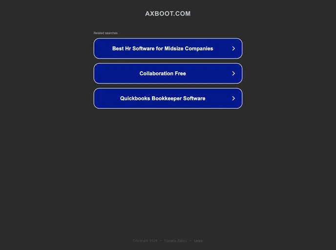 screenshot of Ax Boot Html