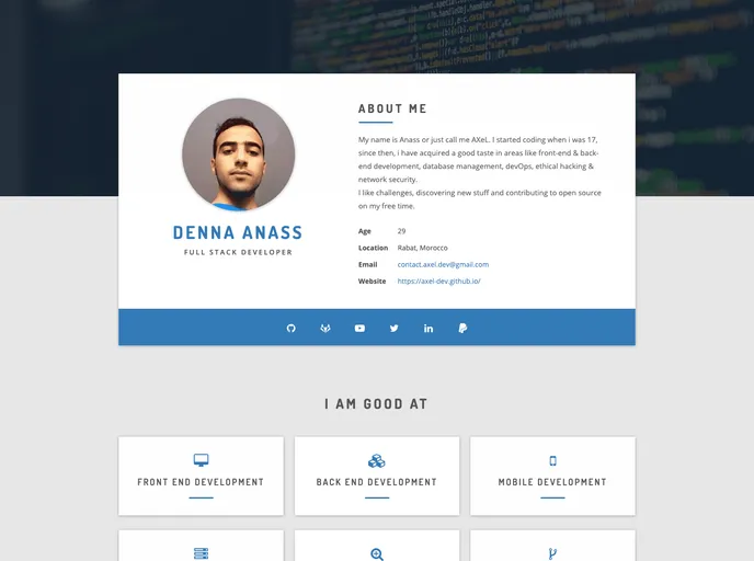 screenshot of Portfolio