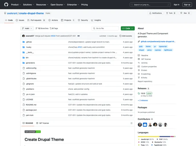 screenshot of Create Drupal Theme