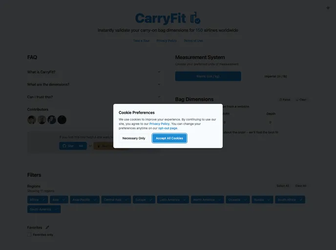 screenshot of Carry Fit
