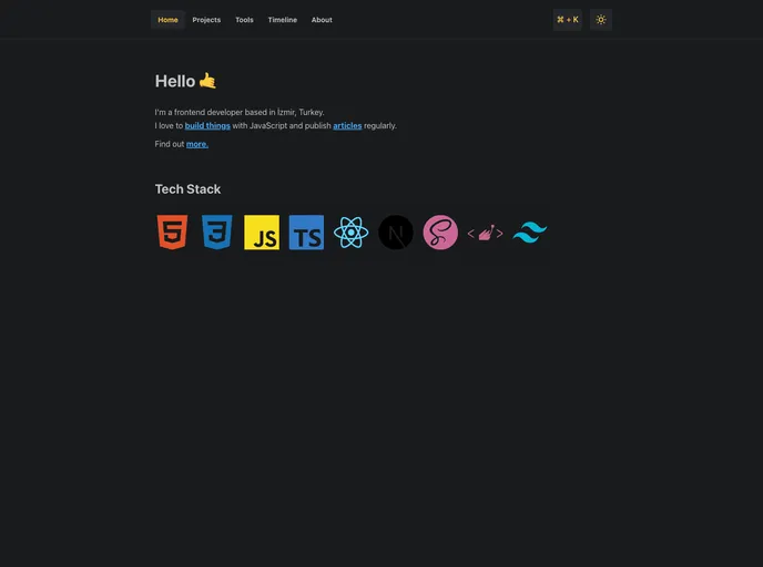 screenshot of Aycan.dev