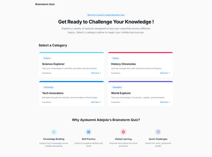 screenshot of Quiz App